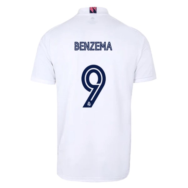 Camiseta Real Madrid Replica Primera Ropa NO.9 Benzema 2020/21 Blanco